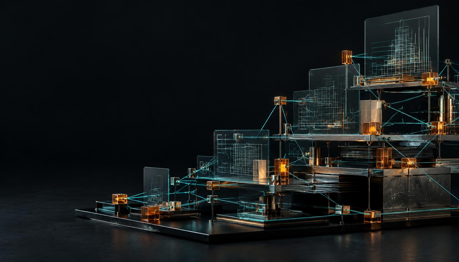 Precision-engineered knowledge structures rising in connected layers